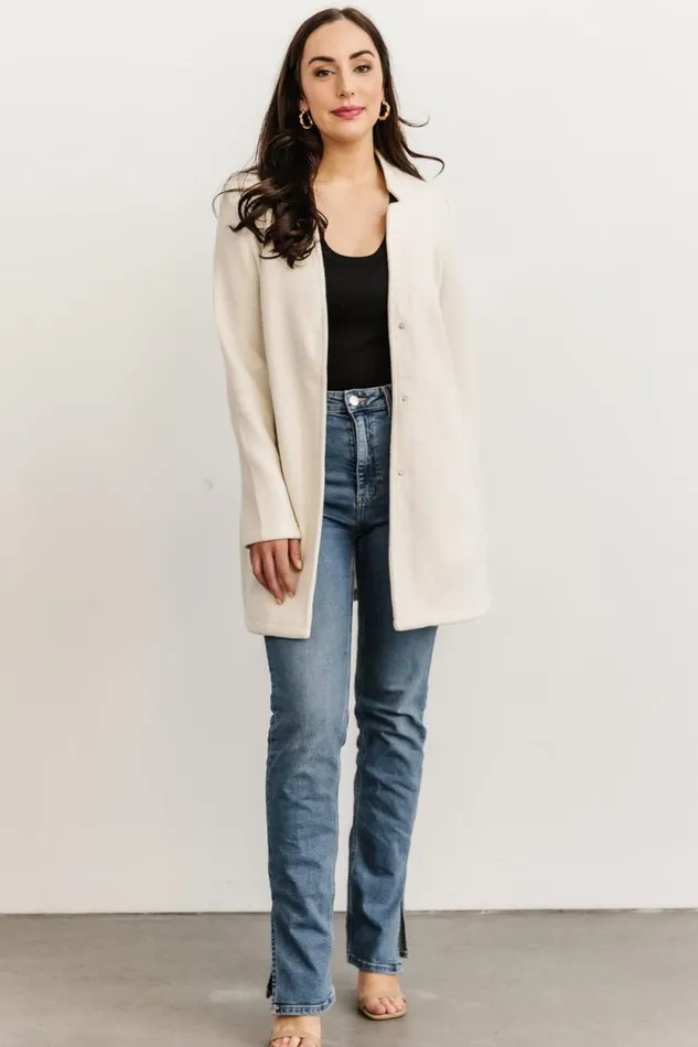 Women Knoll Notch Jacket Ivory Baltic Born Outerwear Women Knoll Notch Jacket Ivory Baltic Born Outerwear