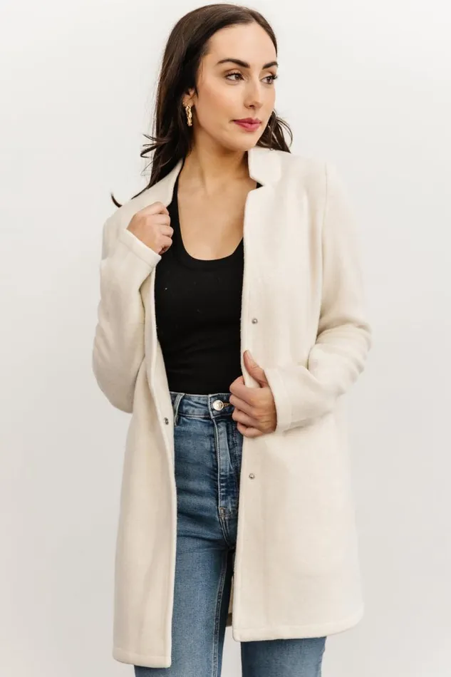 Women Knoll Notch Jacket Ivory Baltic Born Outerwear Women Knoll Notch Jacket Ivory Baltic Born Outerwear