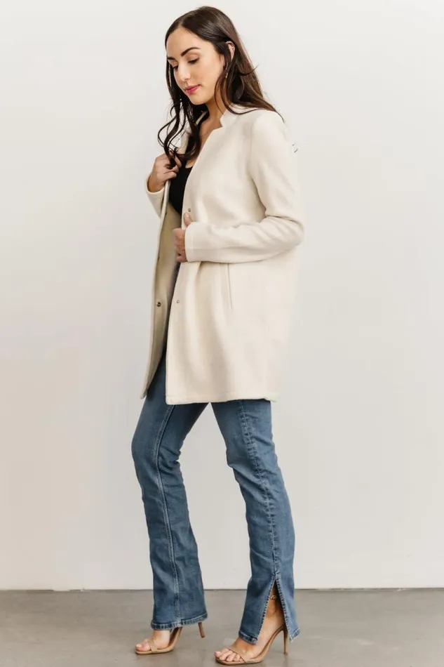 Women Knoll Notch Jacket Ivory Baltic Born Outerwear Women Knoll Notch Jacket Ivory Baltic Born Outerwear