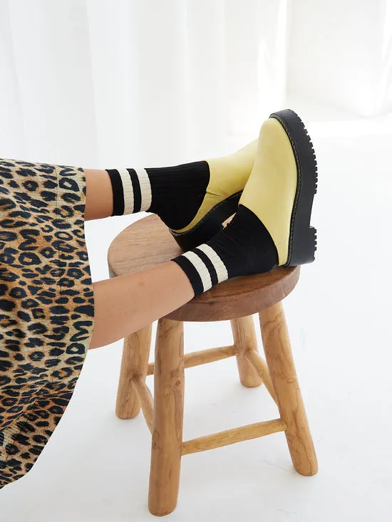 Women Lena Chunky Mule Butter Yellow Shoes Lisa Says Gah