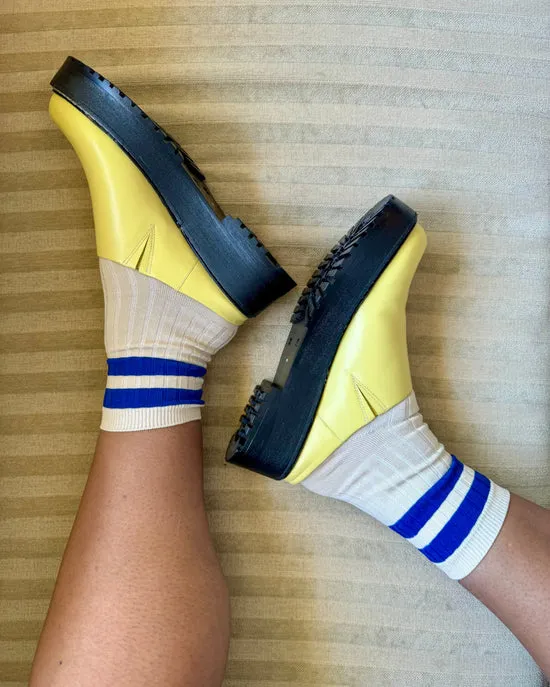 Women Lena Chunky Mule Butter Yellow Shoes Lisa Says Gah
