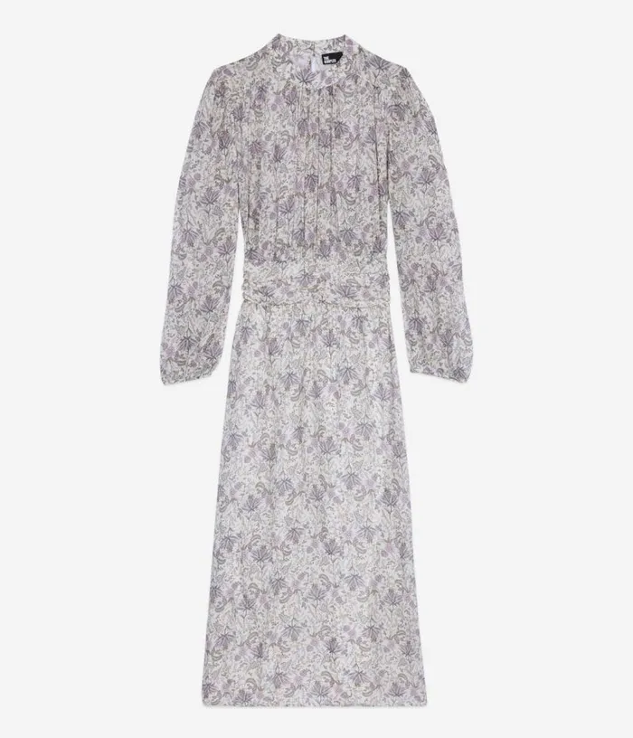 Women Lilac Long Floral Print Dress THE KOOPLES Dresses and Jumpsuits