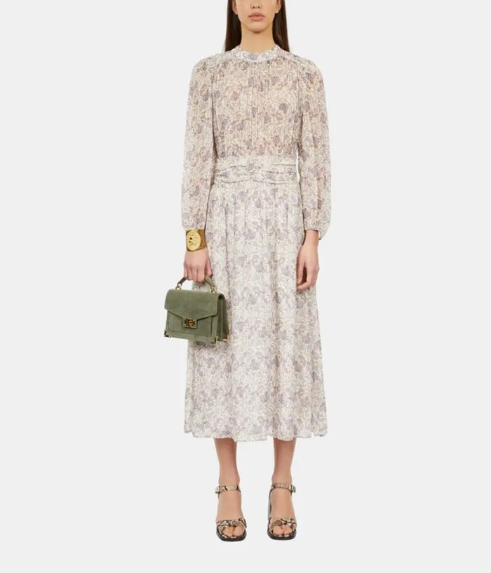 Women Lilac Long Floral Print Dress THE KOOPLES Dresses and Jumpsuits