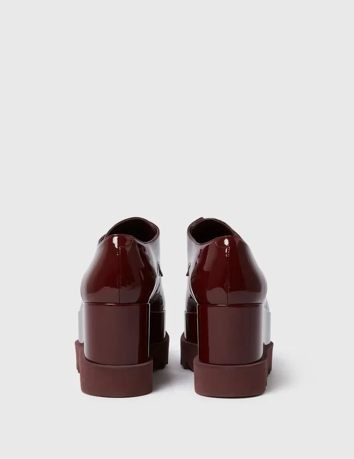 Women Limited Edition Elyse Monochrome Platforms Glossy Burgundy Stella McCartney Wedges Women Limited Edition Elyse Monochrome Platforms Glossy Burgundy Stella McCartney Wedges