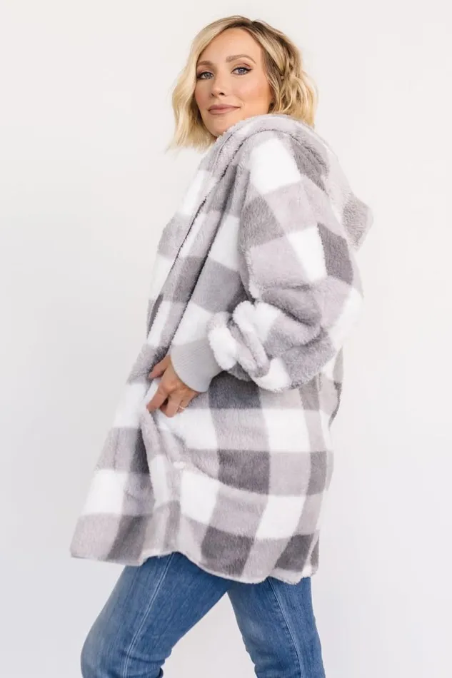 Women Lincoln Teddy Cardigan Gray White Baltic Born Outerwear Women Lincoln Teddy Cardigan Gray White Baltic Born Outerwear