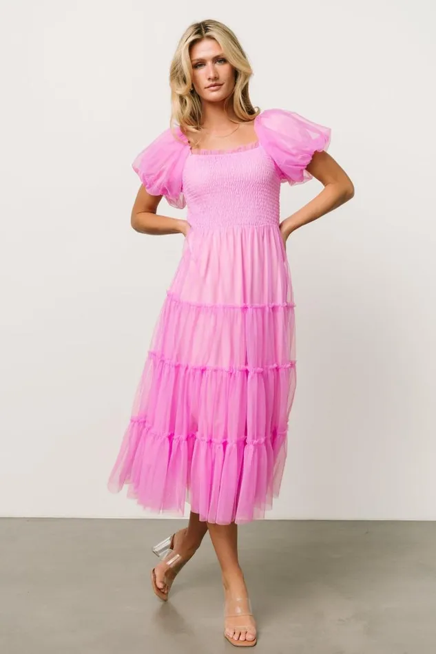 Women Liv Tulle Midi Dress Pink Baltic Born Tulle Styles
