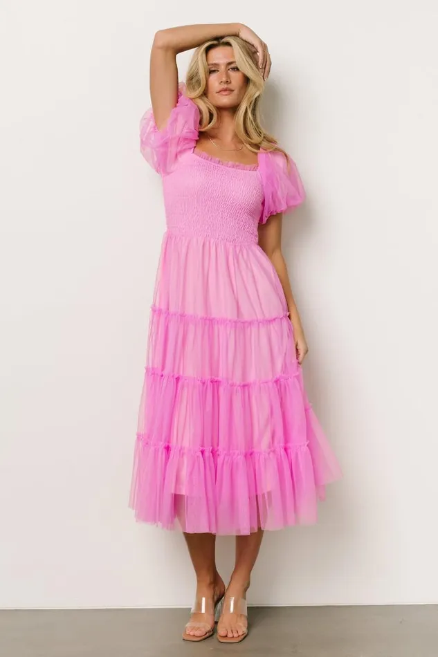 Women Liv Tulle Midi Dress Pink Baltic Born Tulle Styles Women Liv Tulle Midi Dress Pink Baltic Born Tulle Styles