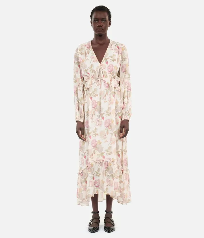 Women Long Printed Silk Dress THE KOOPLES Dresses and Jumpsuits