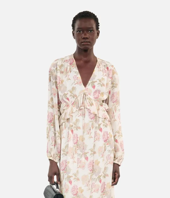 Women Long Printed Silk Dress THE KOOPLES Dresses and Jumpsuits
