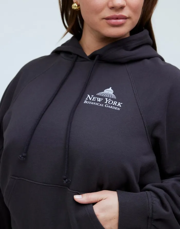 Women Loungewear Madewell Plus Madewell X NYBG Graphic Terry Relaxed RaglanSleeve Sweatshirt Black Coal