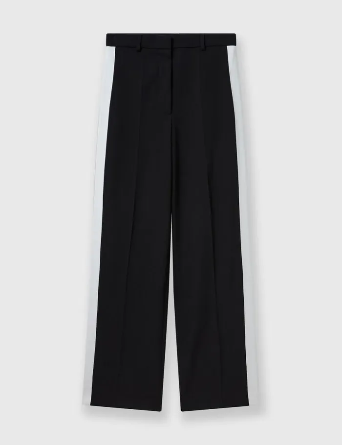 Women LowRise Stripe StraightLeg Pants Black And White Stella McCartney Pants And Shorts Women LowRise Stripe StraightLeg Pants Black And White Stella McCartney Pants And Shorts