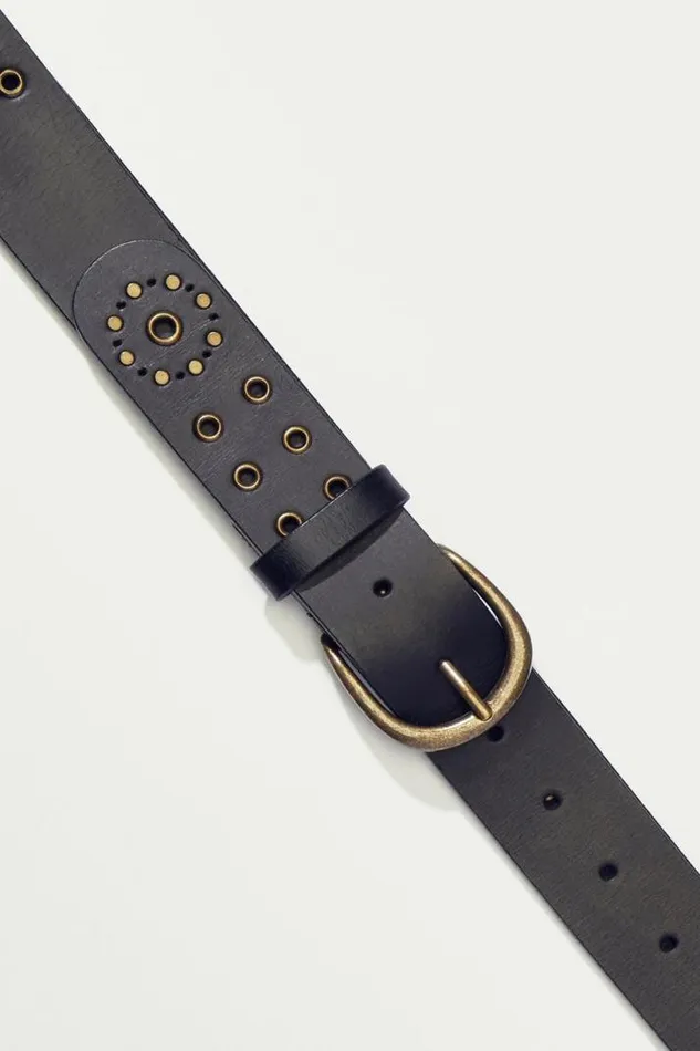 Women Lucky Brand Belts Grommet Novelty Belt Black Women Lucky Brand Belts Grommet Novelty Belt Black