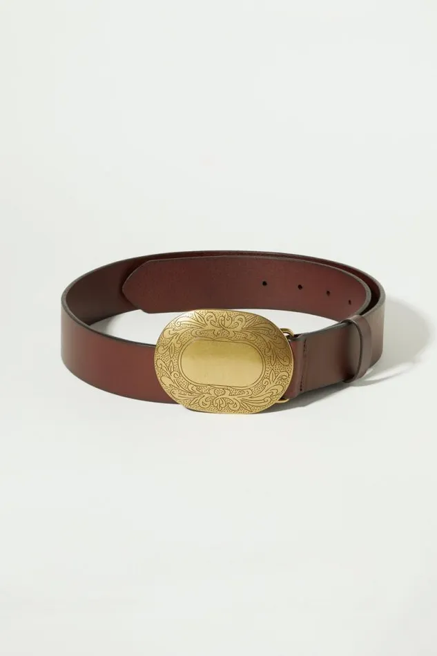 Women Lucky Brand Belts Western Concho Belt Dark Brown