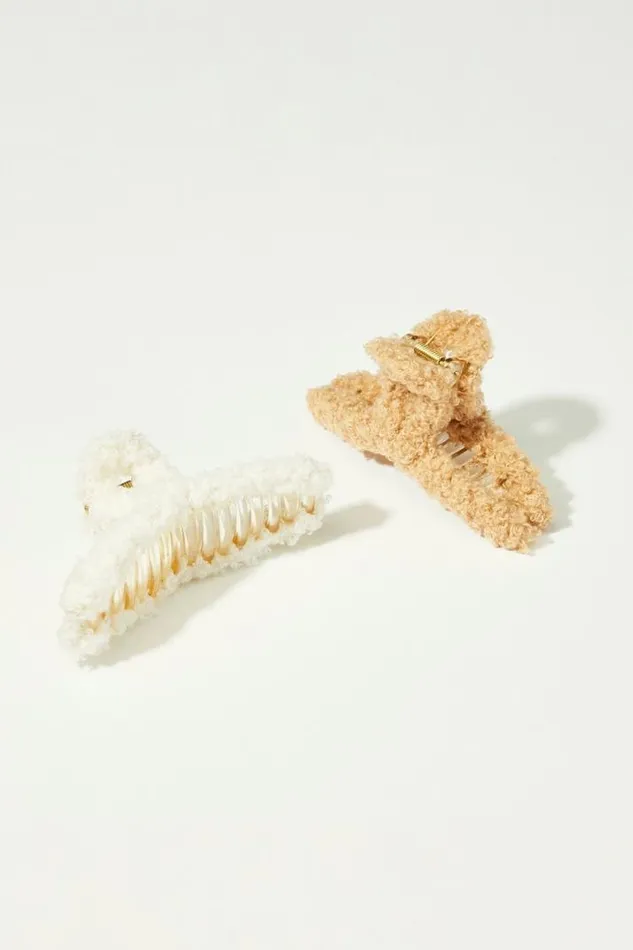 Women Lucky Brand Hair Accessories Teddy Claw Set White