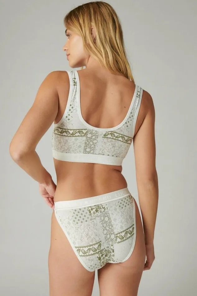 Women Lucky Brand Intimates and Sleepwear Floral Patchwork Bikini Buff