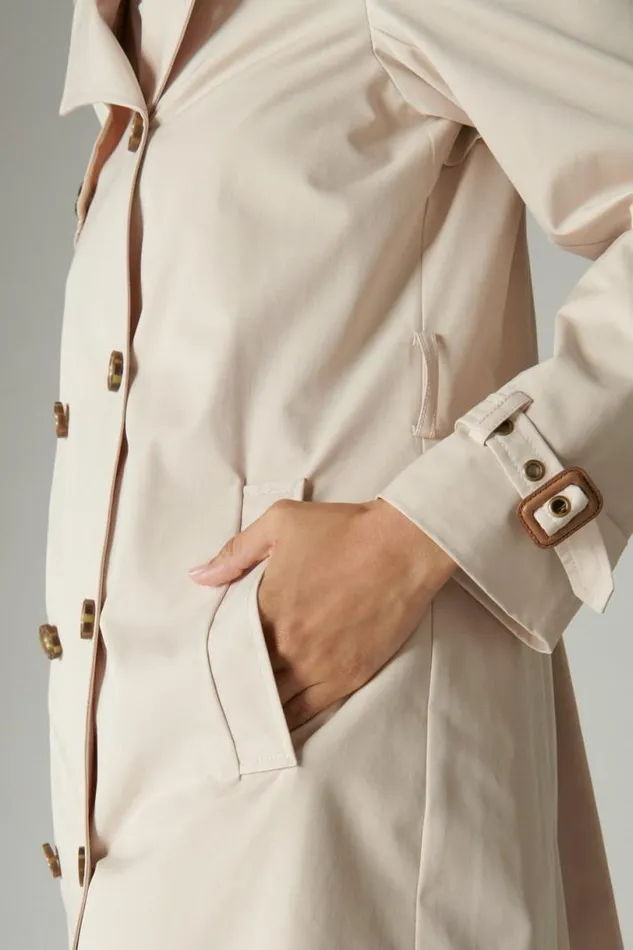 Women Lucky Brand Jackets and Outerwear Trench Coat Sand