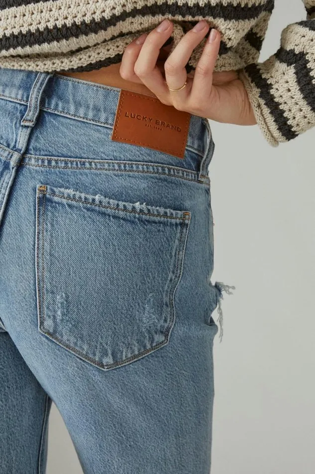 Women Lucky Brand Jeans High Rise Zoe Straight Saturn Dest