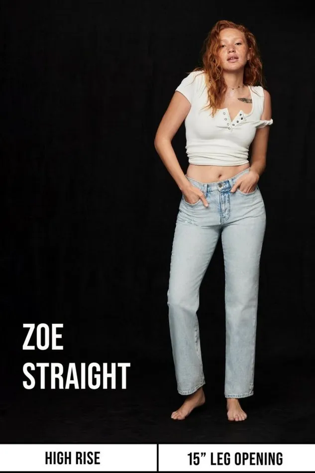 Women Lucky Brand Jeans High Rise Zoe Straight Saturn Dest