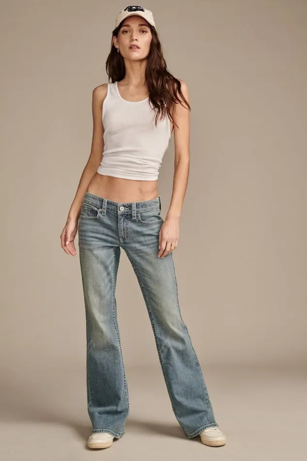 Women Lucky Brand Jeans Low Rise Flare Breakfast Club