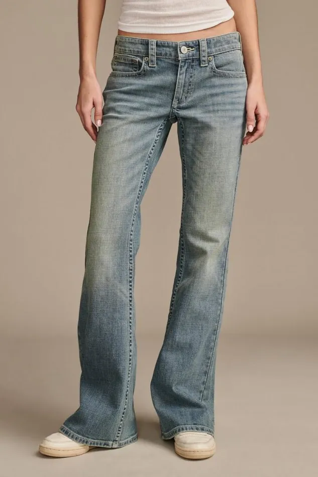 Women Lucky Brand Jeans Low Rise Flare Breakfast Club