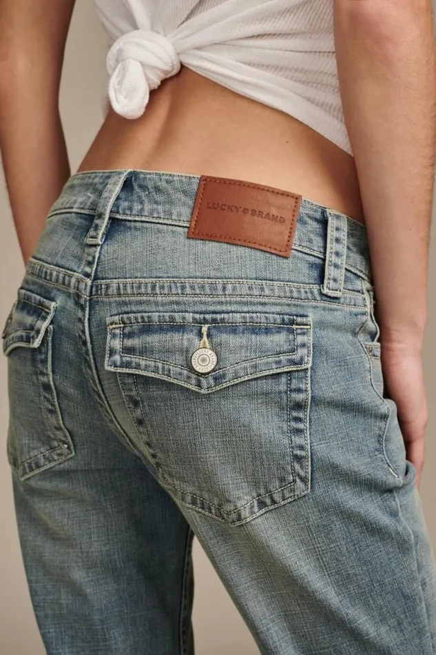 Women Lucky Brand Jeans Low Rise Flare Breakfast Club