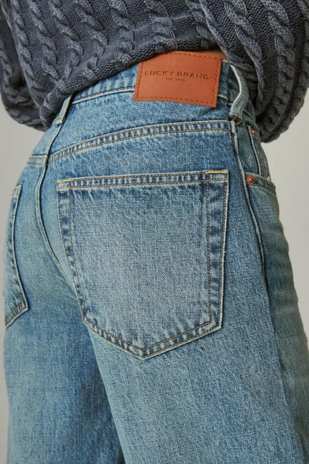 Women Lucky Brand Jeans Mid Rise Boy Easy Like Sunday