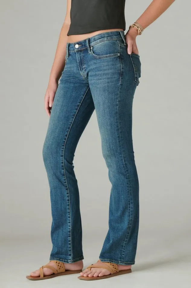 Women Lucky Brand Jeans Mid Rise Sweet Boot Ocean Road