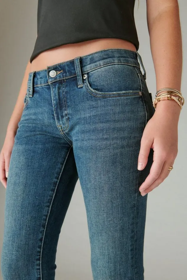 Women Lucky Brand Jeans Mid Rise Sweet Boot Ocean Road