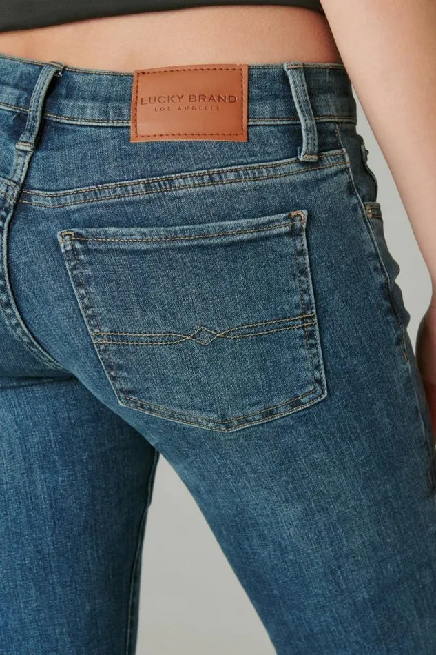Women Lucky Brand Jeans Mid Rise Sweet Boot Ocean Road