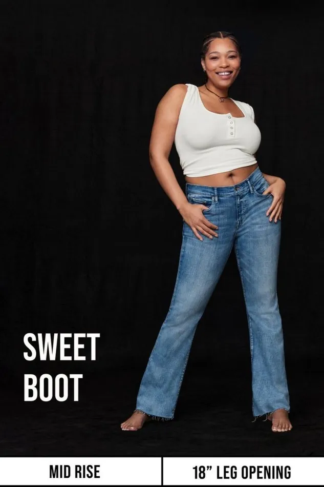 Women Lucky Brand Jeans Mid Rise Sweet Boot Ocean Road