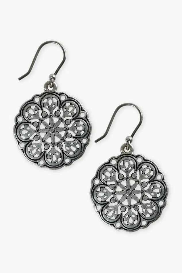 Women Lucky Brand Jewelry Openwork Drop Earring Silver