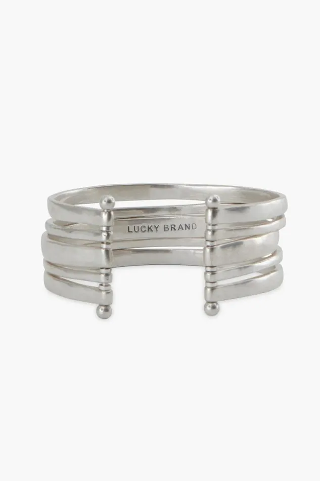 Women Lucky Brand Jewelry Silver Cuff Bracelet Silver