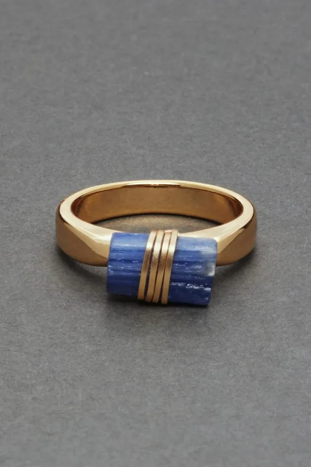 Women Lucky Brand Jewelry Wrapped Stone Ring Gold