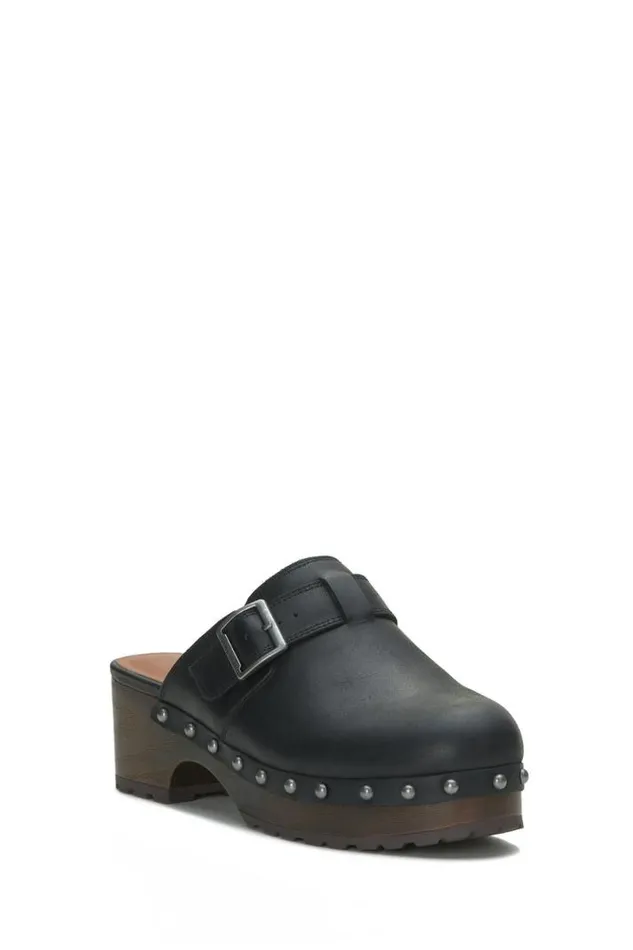 Women Lucky Brand Shoes Belvy Studded Clog Black