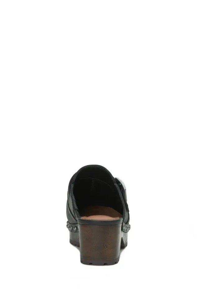 Women Lucky Brand Shoes Belvy Studded Clog Black