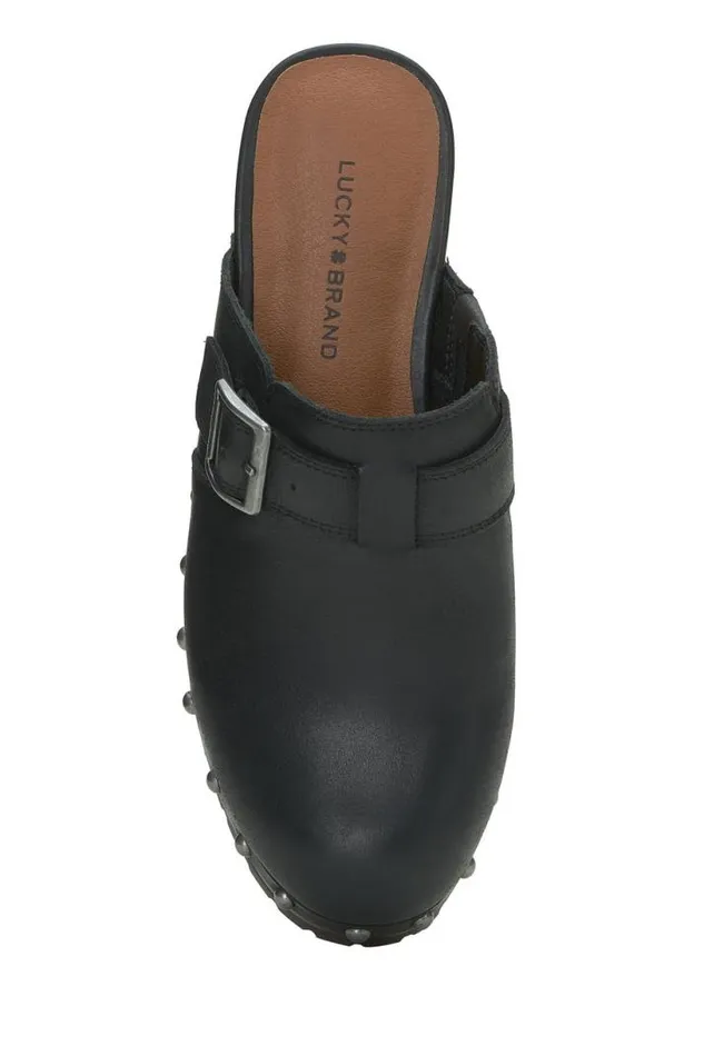 Women Lucky Brand Shoes Belvy Studded Clog Black