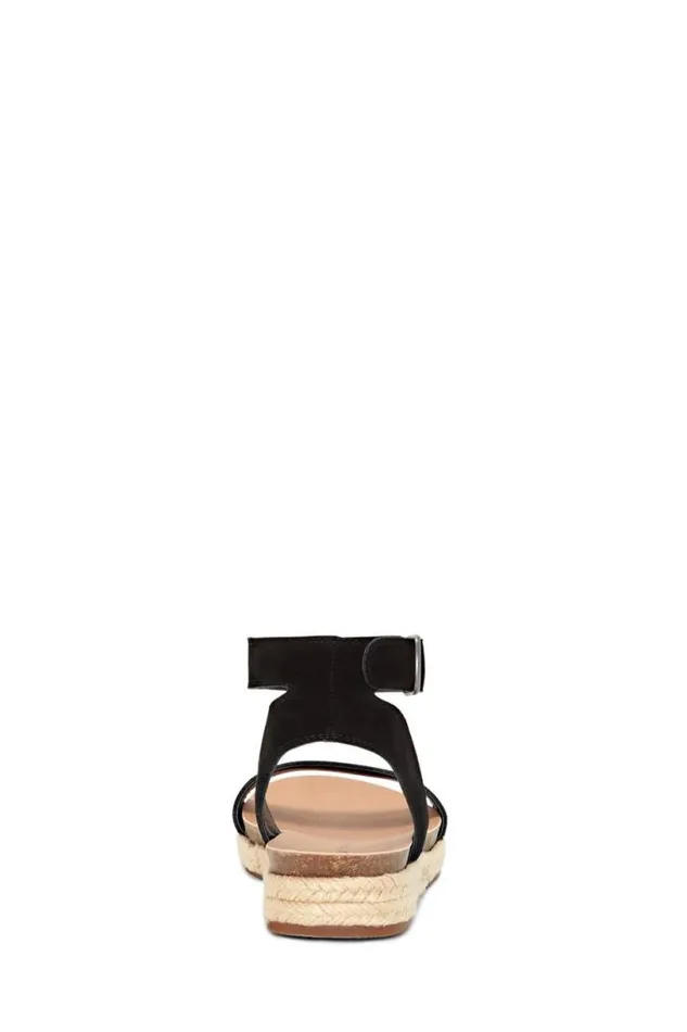 Women Lucky Brand Shoes Garston Leather Sandal Black