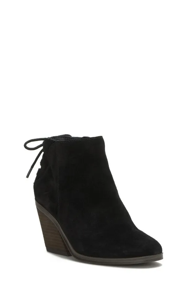 Women Lucky Brand Shoes Mikasi Lace Bootie Black