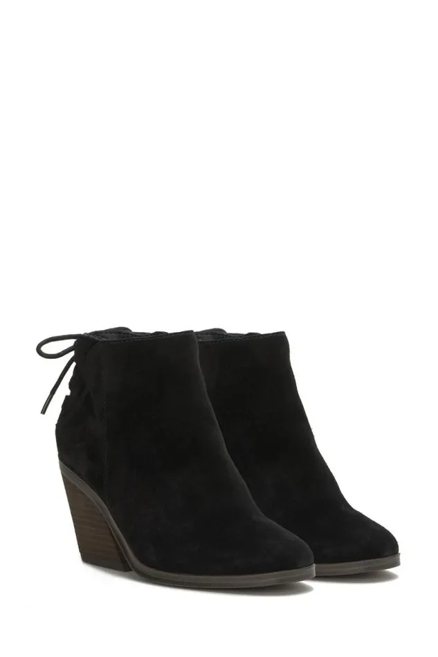 Women Lucky Brand Shoes Mikasi Lace Bootie Black