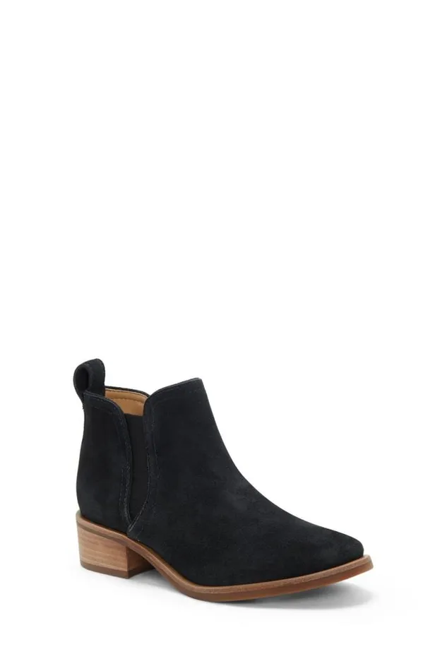 Women Lucky Brand Shoes Pogan Chelsea Bootie Black