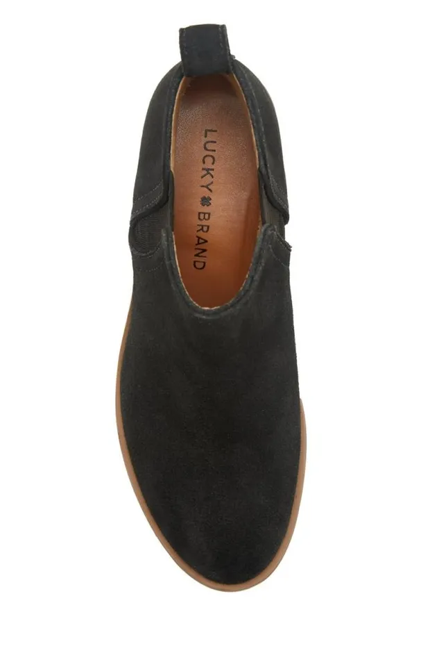 Women Lucky Brand Shoes Pogan Chelsea Bootie Black