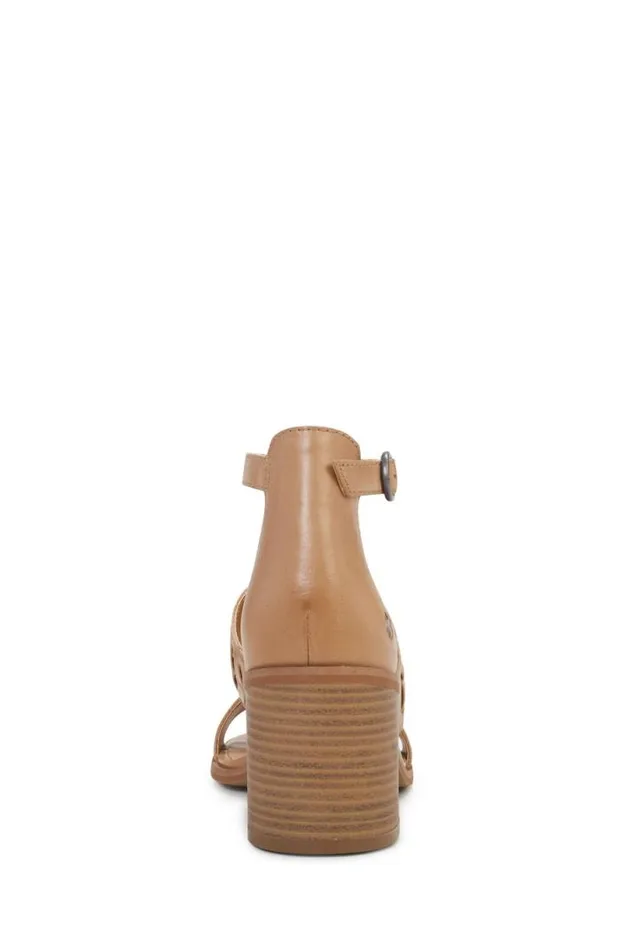 Women Lucky Brand Shoes Serenay High Heel Open Beigekhaki
