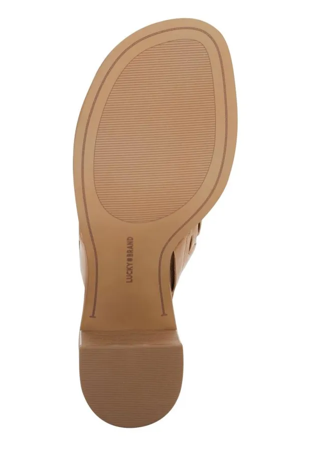 Women Lucky Brand Shoes Serenay High Heel Open Beigekhaki