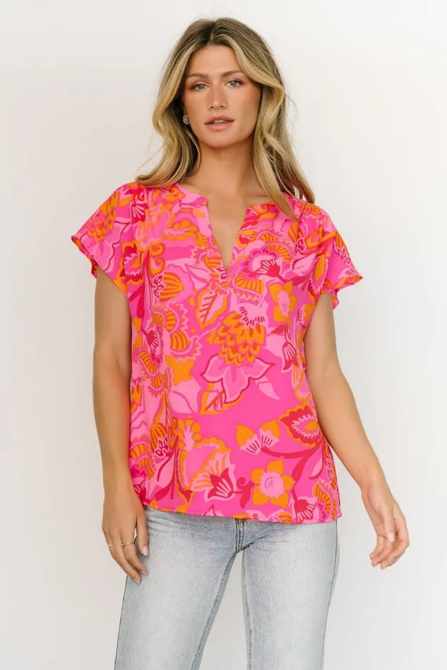 Women Macey Top Pink Multi Baltic Born Blouses and Shirts