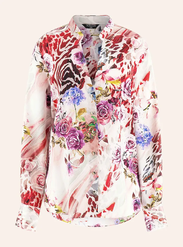 Women Marciano GUESS Marciano Rose Print Kyra Shirt Women Marciano GUESS Marciano Rose Print Kyra Shirt