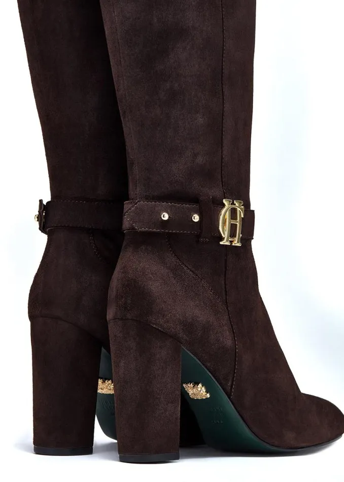 Women Marlborough Knee Boot Chocolate Holland Cooper Boots
