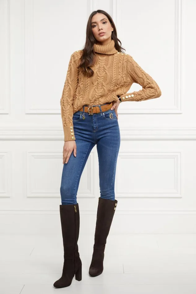 Women Marlborough Knee Boot Chocolate Holland Cooper Boots