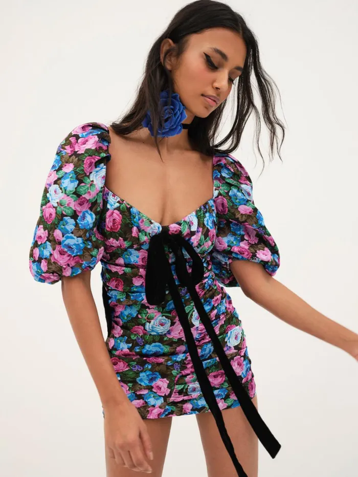 Women Marley Mini Dress Blue For Love and Lemons Dresses