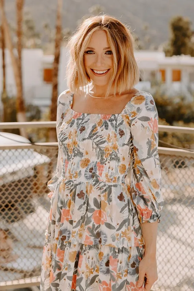 Women Marta Smocked Midi Dress Multi Floral Baltic Born Midi Dresses Women Marta Smocked Midi Dress Multi Floral Baltic Born Midi Dresses