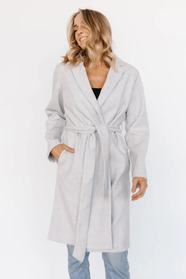Women Martin Trench Coat Light Gray Baltic Born Outerwear Women Martin Trench Coat Light Gray Baltic Born Outerwear